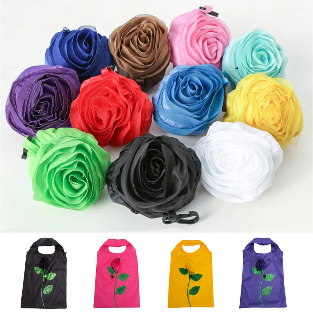 Shopping Bag Unisex Simulated Flower Messenger Travel Bag Large Waterproof Foldable Shopping Bag Sac a provisions#C3