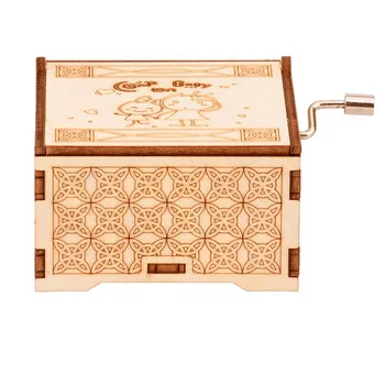 

Music Box DIY 3D three-dimensional puzzle model engineering rotating Educational Toys Wooden Small Assembly Desk Decoration