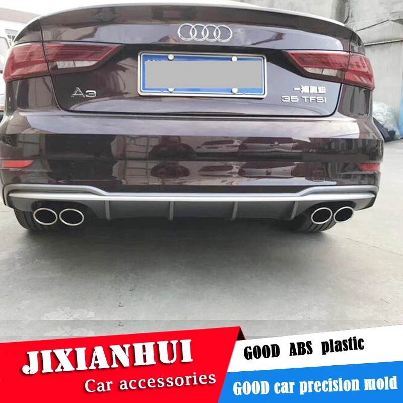 For Audi A3 S3 Body kit spoiler 2017 2019 For Audi A3 RS3 YD ABS Rear