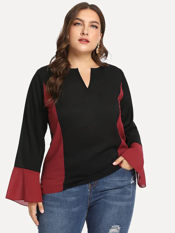 Большие размеры 5XL XXXXL Летние Новые лоскутные футболки с длинными рукавами