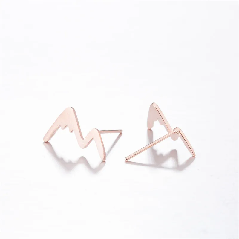 Multiple Geometric Small Earrings Women Men Fashion Minimalist Mountain Knotted Heart Earrings Jewelry Party Birthday Gifts