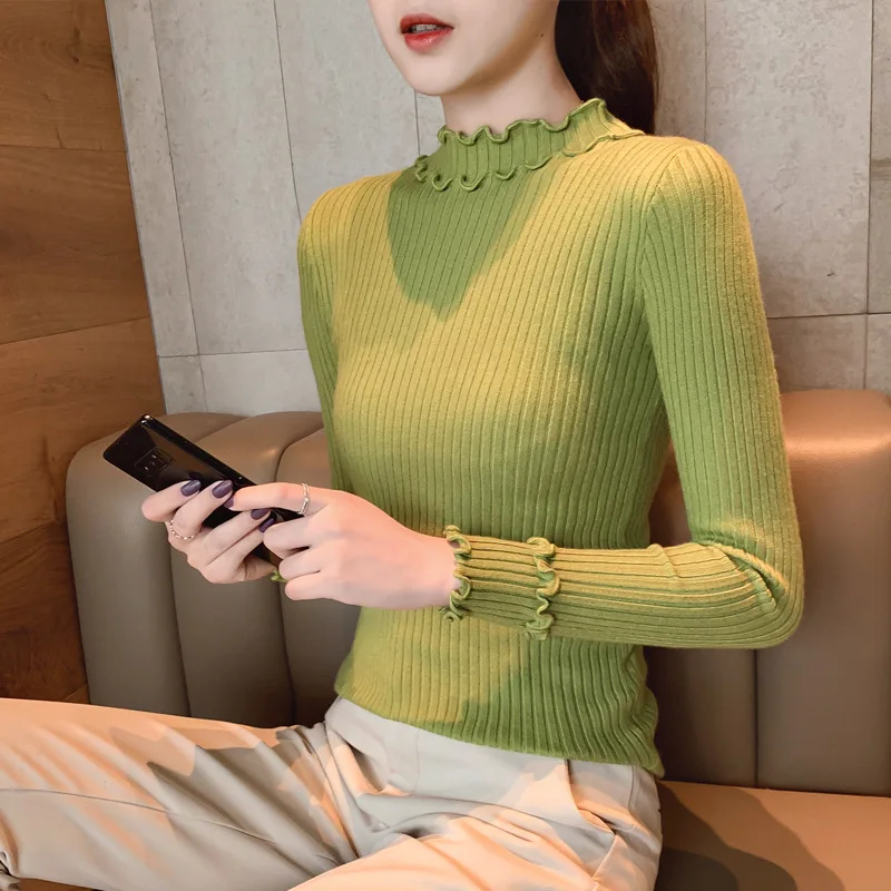 

Bonjean Knitted Tops Jumper Autumn Winter Casual Pullovers Sweaters Women Shirt Long Sleeve Short Slim Tight Sweater Girls