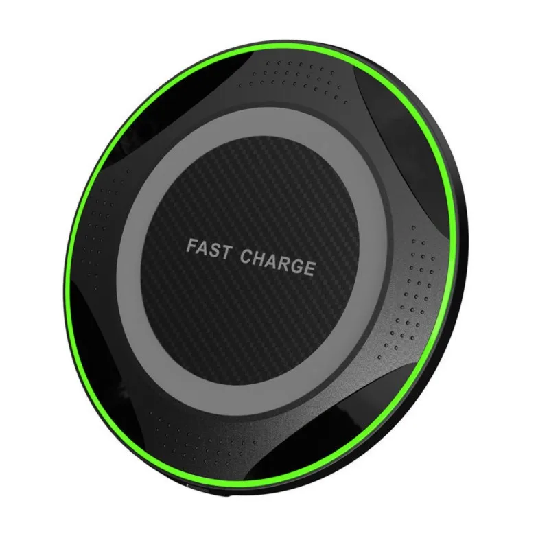 10W Black Беспроводное зарядное устройство HXB Qi для iPhone X, XR, XS, 8 Plus, беспроводное зарядное устройство, док-станция, быстрая зарядка для samsung S8, S9, S10, huawei, P30, xia - Цвет: 10W Black