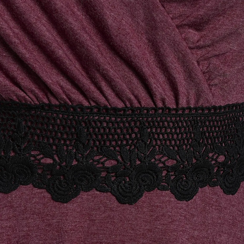 Женские блузки, специальный дизайн, женские, плюс размер, 5XL, одноцветные, v-образный вырез, кружева, Прошитые, с длинным рукавом, приталенная рубашка, блузы, новинка@ 45