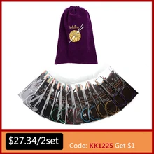 KOKNIT Нержавеющая сталь Вязание иглы 14 шт. 40-120 см 2,25-10,0 мм Комплект фильтров с круговой двойная точка Вязание иголки-Крючки DIY Ткань Инструменты KOKNIT Нержавеющая сталь Вязание иглы 14 шт. 40-120 см 2,25-10,0 мм Комплект фильтров с круговой двойная точка Вязание иголки-Крючки DIY Ткань Инструменты