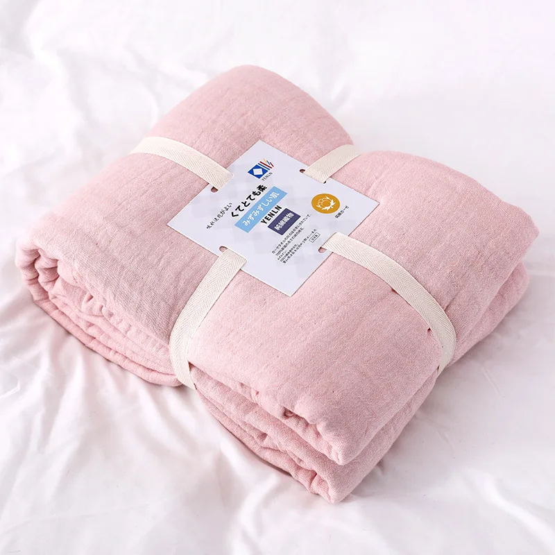Хлопковое муслиновое одеяло кровать диван путешествия дышащий Простой японский стиль твердый большой мягкий плед Para одеяло