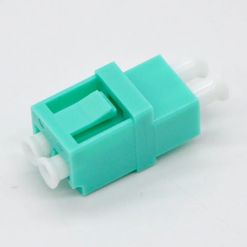 50pcs New LC OM3 Optical Fiber Connector Adapter High-Low Flange Coupler Single Multi-Mode Adapter Free Shipping TO Brazil