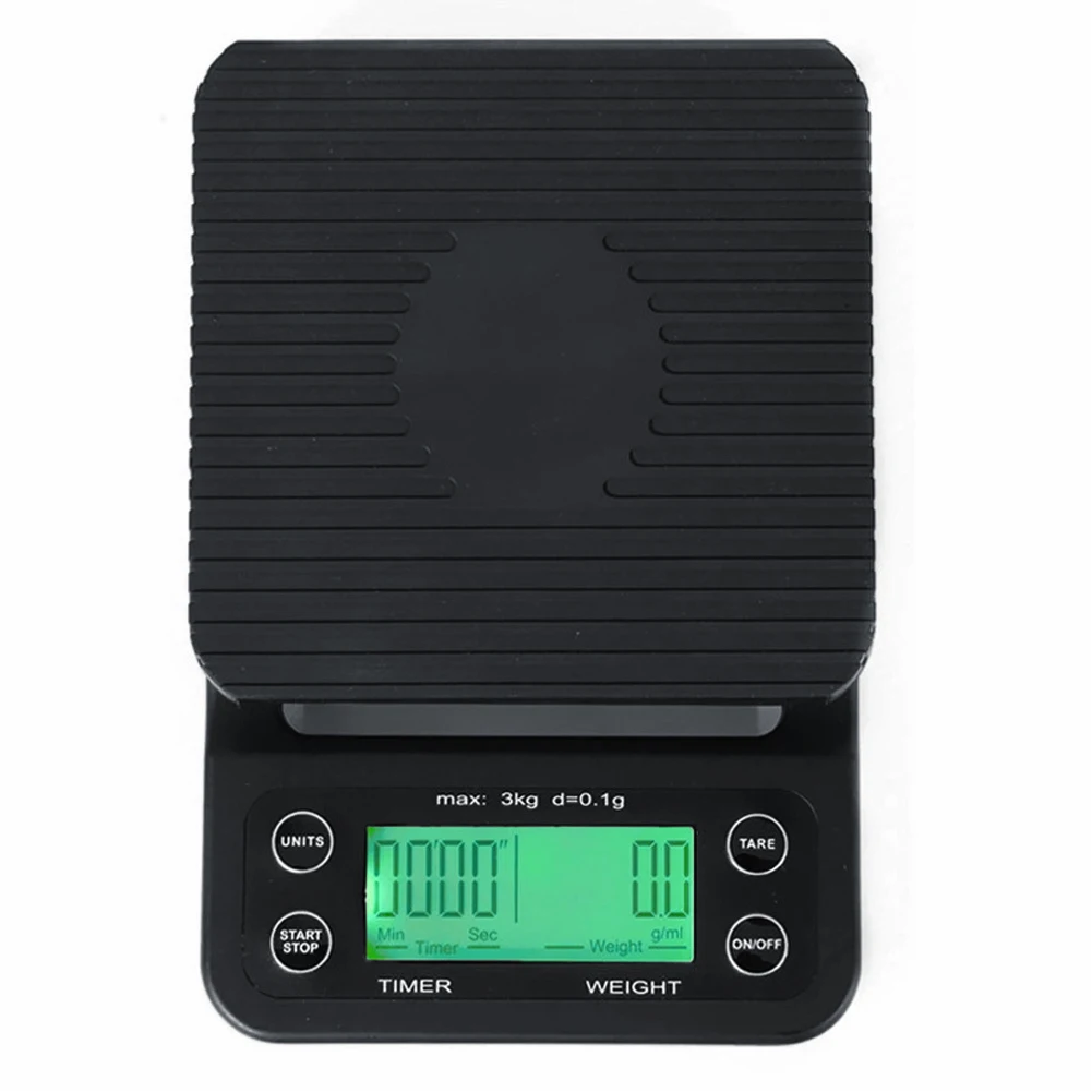 Mini Digital Scale Drip Coffee Scale With Timer Portable Electronic Kitchen Scale High Accuracy LCD Scales 3kg/0.1g 5kg/0.1g