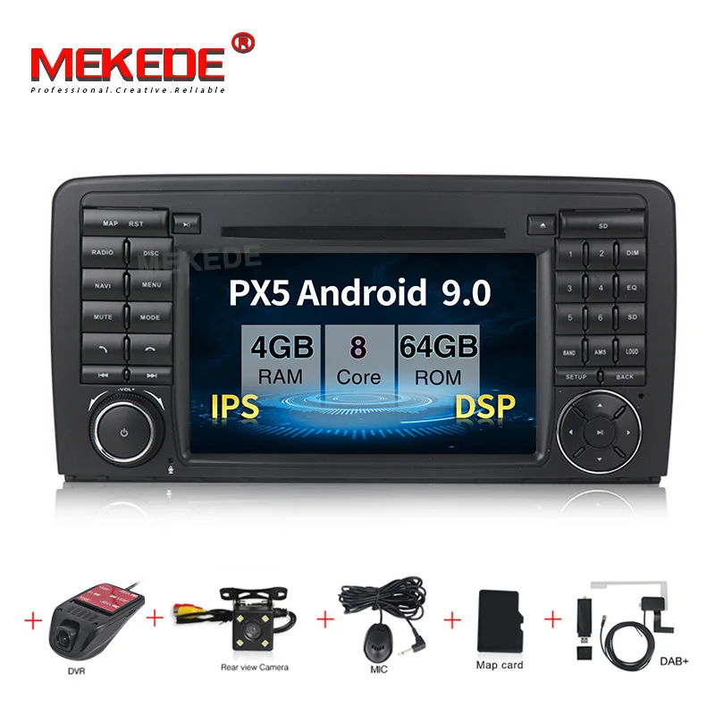 

MEKEDE IPS DSP 2 Din7 inch Android 9.0 4+64G video out Car DVD player GPS Stereo Radio For mercedes benz r class W251 R280