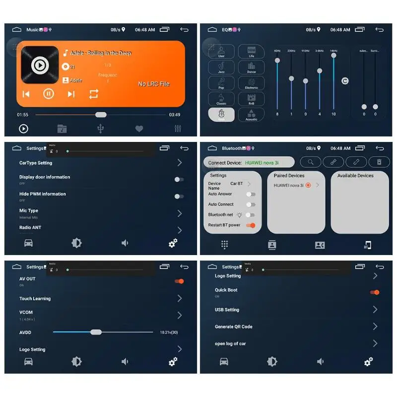 Car Stereo Android 9.0 WiFi GPS Bluetooth 4.1 FM AM RDS Radio Receiver Radio FM/AM/RDS AUX Function Video Output 7010PLUS