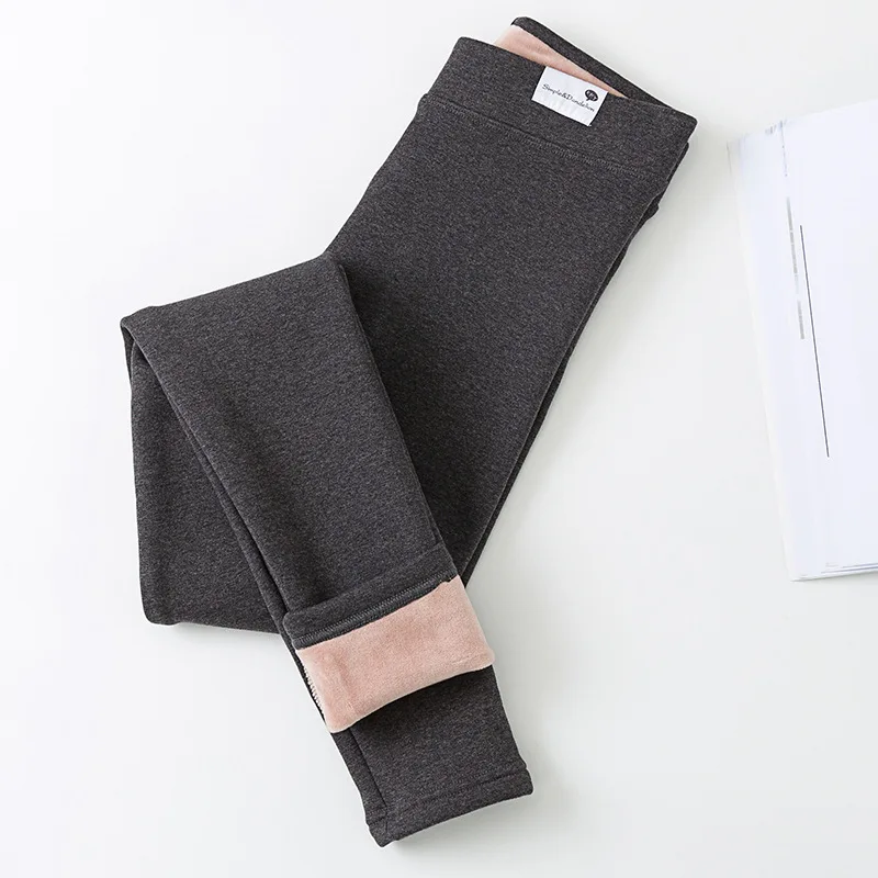 

Leggings Women Wear Autumn and Winter New Korean Version Plus Velvet Embroidered Cat Label Skinny High Elastic Warm Trousers