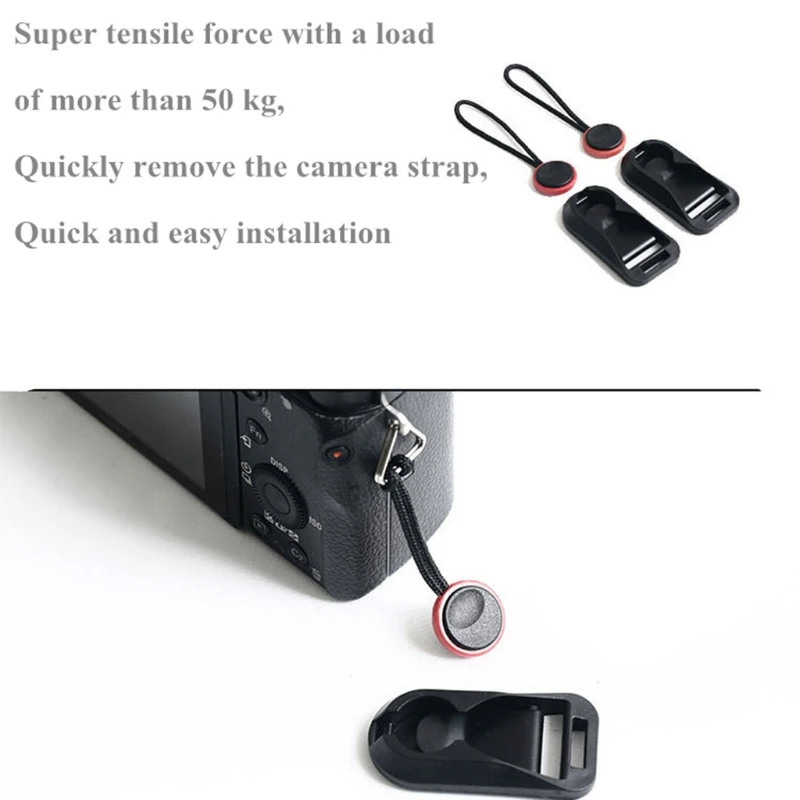 2021 New 2Pcs Round Shape Quick Release Buckle with Base for Camera Shoulder Strap -Sony -Canon -Nikon -Panasonic -Fujifilm