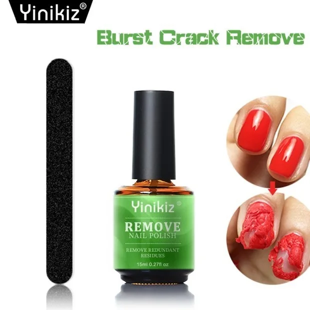 

15ml Quick Burst Nail Crack Remover Nail Polish with Nail File Set 2 PCS