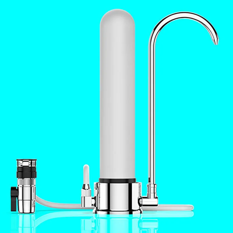 Водный фильтр Настольный кран водоочистителя из нержавеющей стали здоровый керамический картридж кухонный водосберегающий фильтр