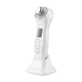 

Ultrasonic Ion Facial Device LCD Screen Beauty Instrument With Standing Base Face Skin Care LED Vibrating Vibration Massager