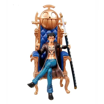 

One Piece GK Oka Shichibukai Trafalgar D Water Law Anime Action Figure Model 29cm PVC Throne Statue Collection Toy Decoration