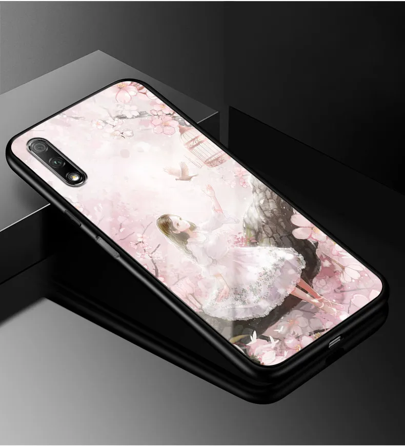 Для huawei Honor 9X Pro Чехол Honor 9X PC Пластиковый стеклянный чехол для телефона черный ТПУ бампер чехол для huawei Honor 9X X9 9 X Pro Чехол - Цвет: 31