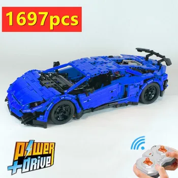 

NEW RC Motor Power Function MOC-34645 Lamborghinies Super Car Aventador Fit LeGINGlys Building Kit Block Bricks Diy Toy Gift