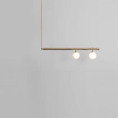 2 heads Postmodern minimalist pendant light simple restaurant glass ball light indoor lighting living room pendant lamp fixture - Цвет корпуса: 2 heads