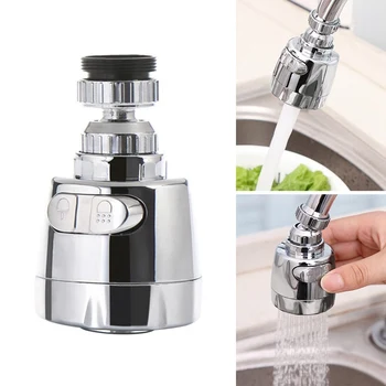 

Flexible Tap Faucet Extender Stainless Steel 360 Rotating Aerator Faucet Filter Adapter Spray Head Kitchen Bath Accessories