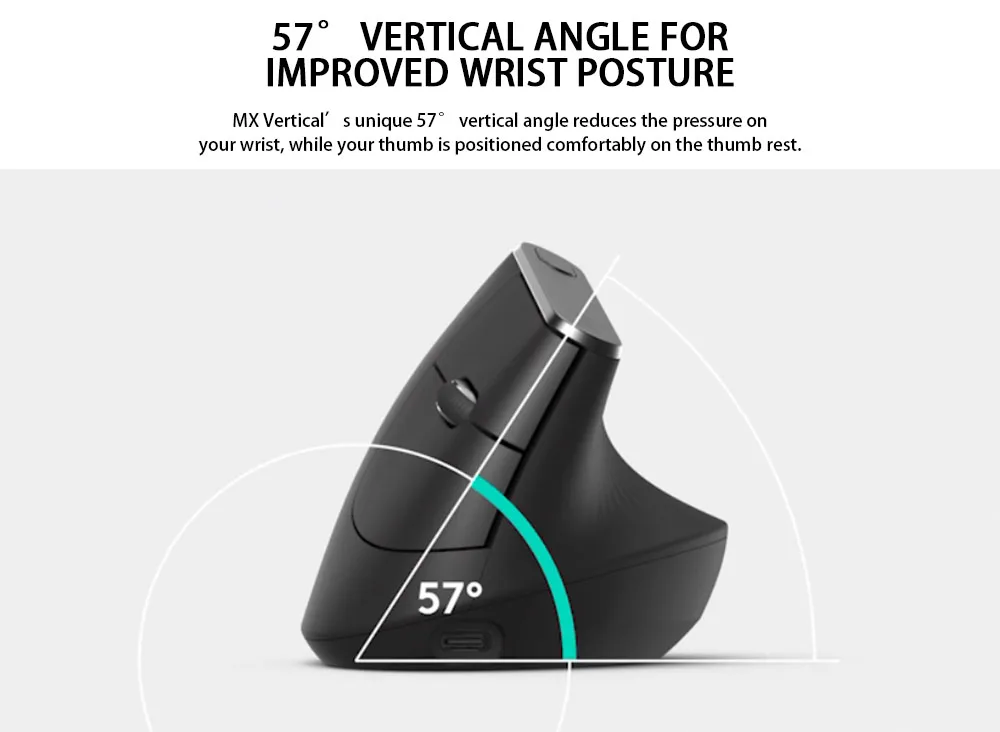 Logitech MX Вертикальная беспроводная мышь 400-4000 dpi эргономичная лазерная Bluetooth перезаряжаемая мышь компьютерные аксессуары для рабочего стола