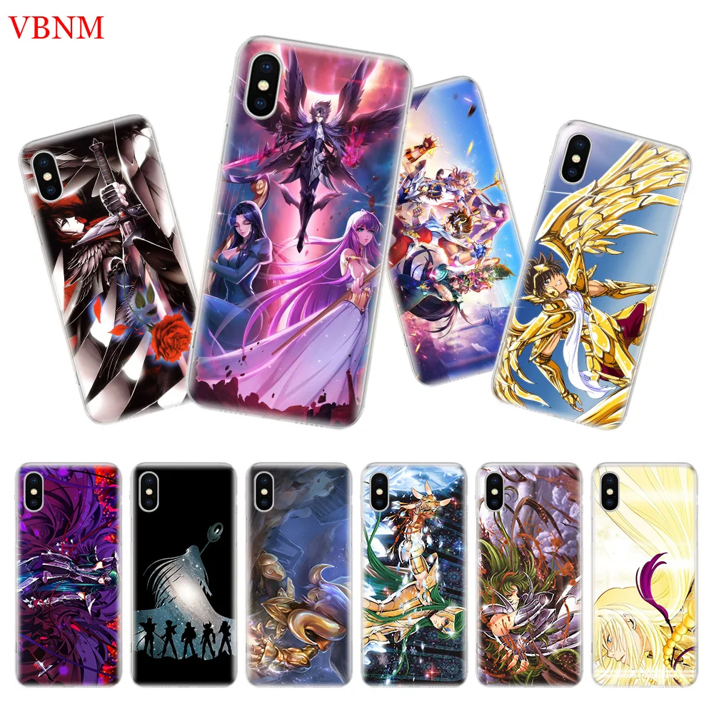 

Saint Seiya Back Cover Phone Case For iPhone 7 8 6 6S Plus X 10 Ten XS MAX XR 5 5S SE Art Fashion Shell Coque