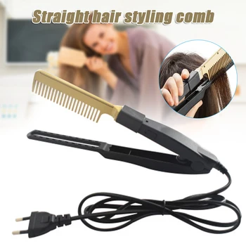 

Straightening Comb for Hair Flat Iron Comb Hair Straightener Knotty Hair Styling Comb MU8669