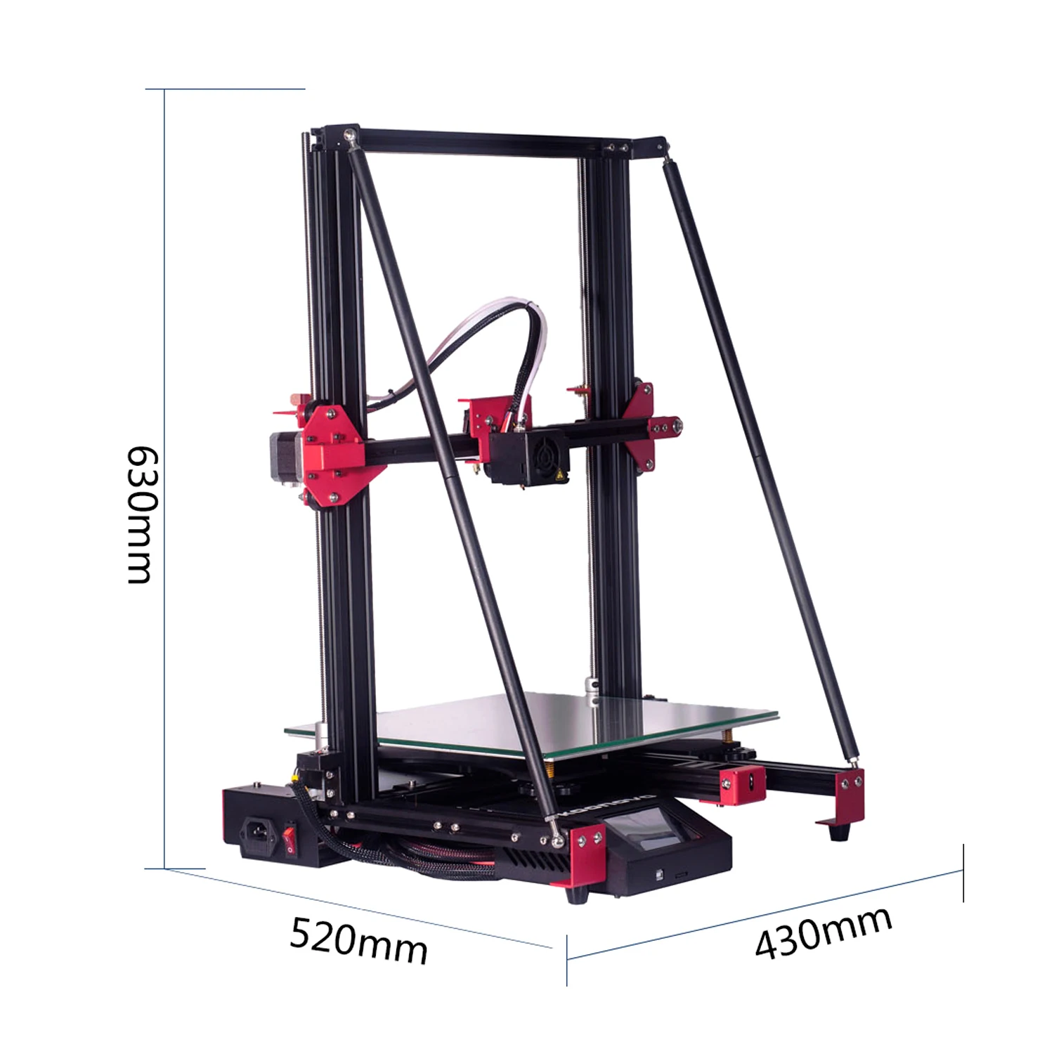 3d принтер DIY Kit Бесшумная печать цельнометаллический экструдер повторная печать нити обнаружения поломки встроенный безопасный источник питания