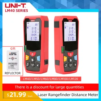 

UNI-T Handheld Laser Rangefinder Distance Meter 40M 50M 60M 80M Medidor Laser Tape Build Measure Device Electronic Ruler