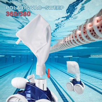 

2pcs Zipper Bag Replacement Swimming Pool Robot Filter Bags For Polaris 360 380 Pool Cleaner Replace Parts Cleaning Accessories