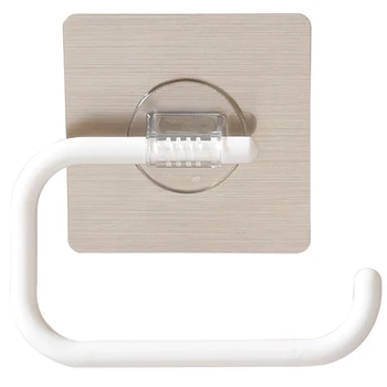 

Toilet Paper Holder Wall-Mounted Holder Punch Free For Bathroom Kitchen Hanging Towel Plastic Wrap And Daily Supplies