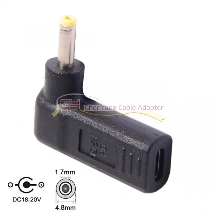 USB 3 1 Тип C переменного тока в постоянный 19V 4 8*1 7 мм адаптер PD эмулятор триггер 90