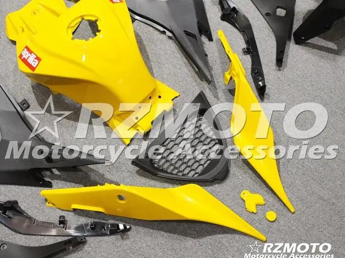 Мотоцикл впрыска ABS Полный обтекатели комплект подходит для Aprilia RS4 50 125 2012 2013 12 13 14 15 тела набор желтый