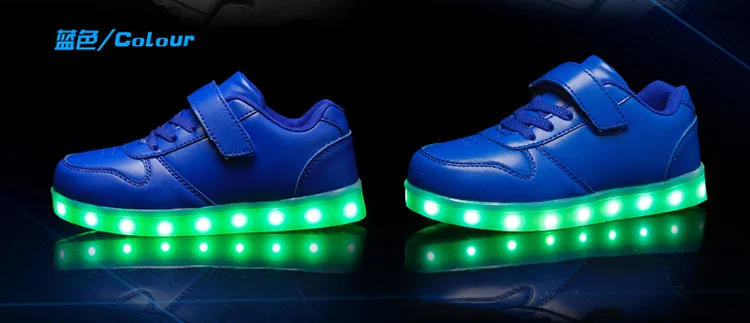 Size 25-37 Kids Luminous Shoes with Lighted sole Children Sneakers with LED Lights USB Charged Glowing Sneakers for Boys Girls