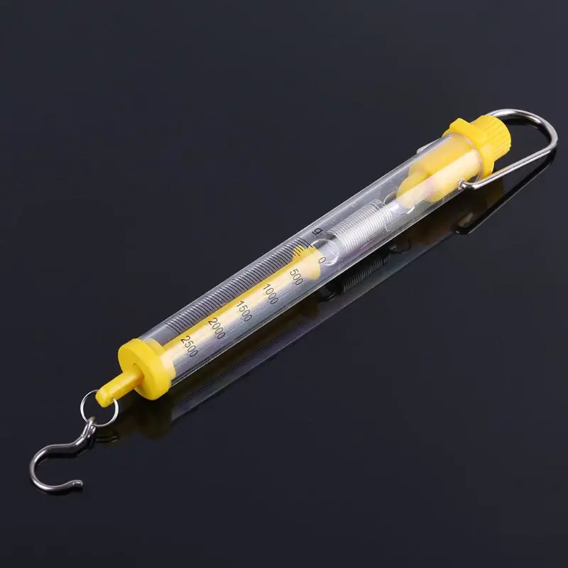 Newton force meter максимальная емкость 25N трубчатые Пластиковые пружинные Весы с двойной шкалой для физических экспериментов
