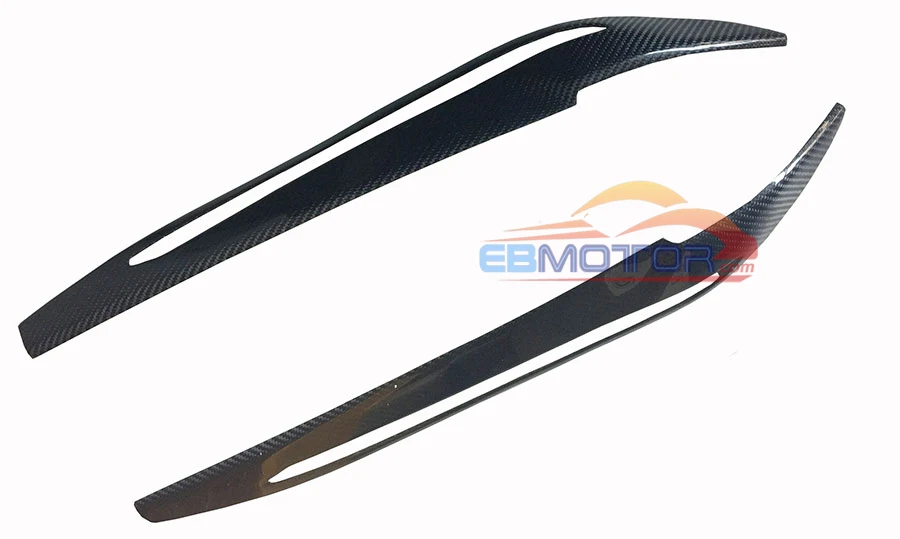 ebmotor-com Real Carbon Fiber Front Head Light Eyelids Eyebrows 1set Fit For BMW X6 F16 2016UP4