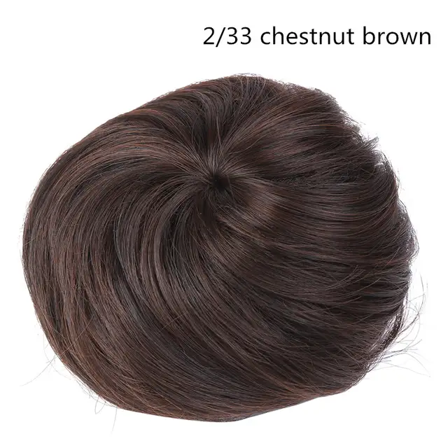 Fake Hair Bun Extension Clip In On Synthetic Hair Tail Donut