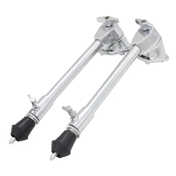 

2pcs Silver Professional Bass Tambour Skid Resistant Feet Spurs Export Portable Anti Rust Durable Drum Leg Universal Zinc Alloy