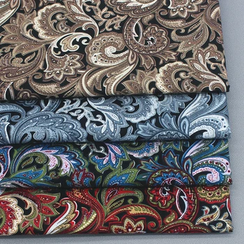 

100cm*147cm Vintage Paisley Fabric Headband Diy Clothing Material Cotton Poplin