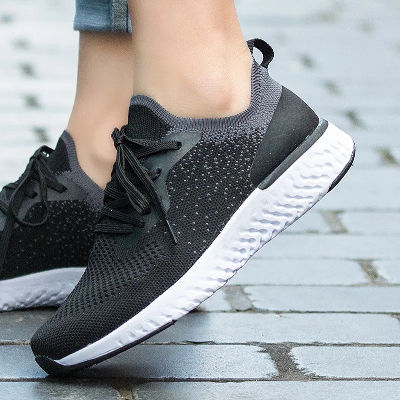 

2019 Spring And Autumn Mesh Breathable Fashion And Personality New Style Ultra-stretch Ultra-Light Fly Weaver Shoes Shoes Men
