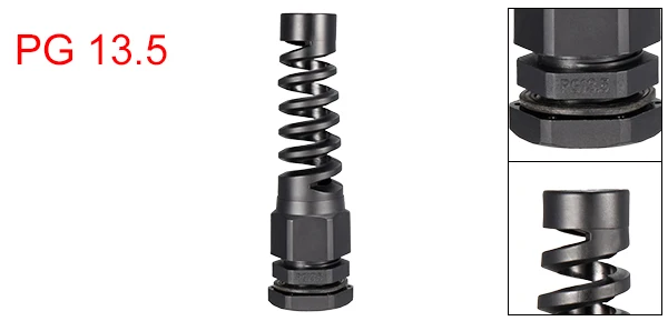 PG13.5 for 6-11mm 1x Uxcell 1-20 шт. PG7 PG9 PG11 PG13.5 PG16 кабельный ввод Водонепроницаемый IP68 нейлоновый Шарнир регулируемый фиксатор с сбросом напряжения черный - Цвет: PG13.5 for 6-11mm 1x