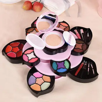 

Rotating Large Flower Multifunctional Makeup Palette Eyeshadow Lipstick Concealer Plate Beginner Makeup Kit Gift Set
