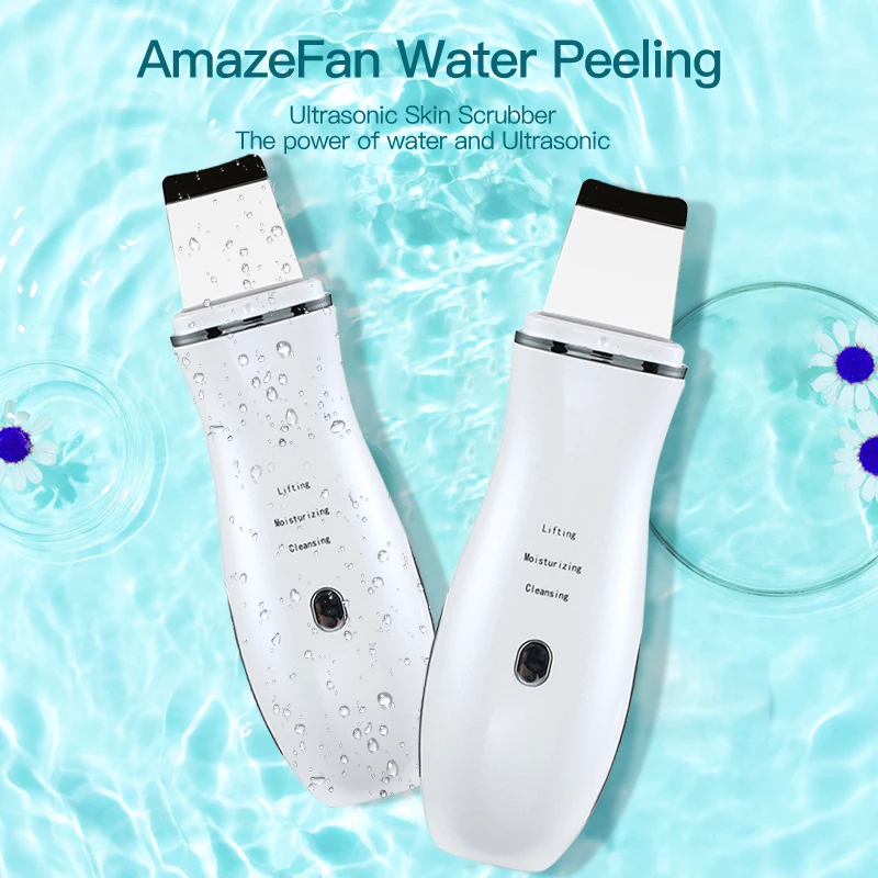 Ultrasonic Skin Scrubber Peeling Shovel Ion Acne Blackhead Remover Deep Face Cleaning Machine face Lifting Facial Massager