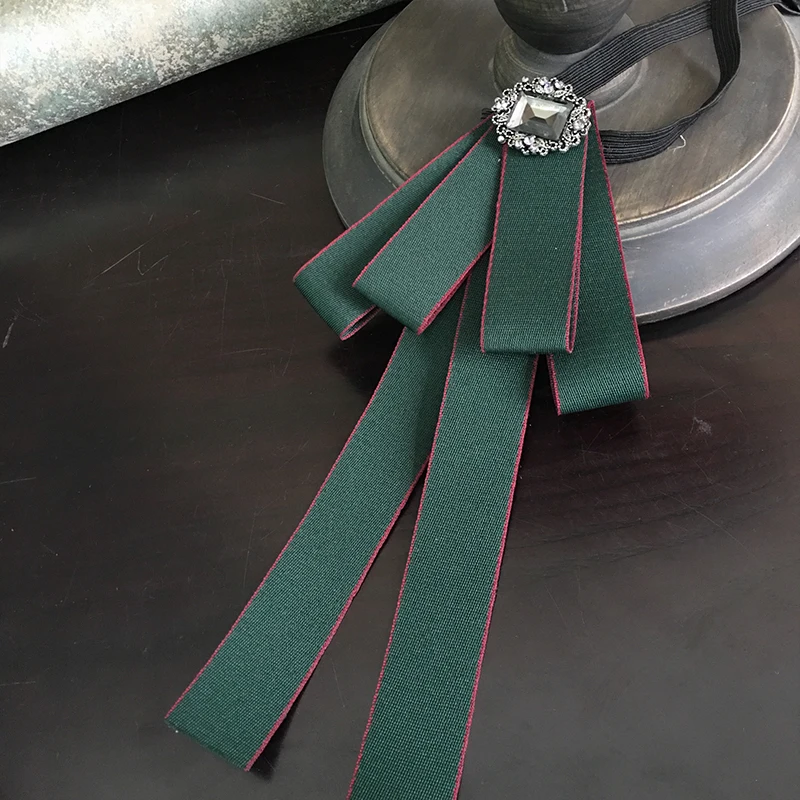Ribbon Bowtie Галстук-платок с бантом из ленты для мужчин и женщин, деловые, свадебные, Клубные, вечерние, пиджак с бабочкой, сплав, стразы, кристалл, Униформа, заколки, галстук-бабочка - Цвет: Ribbon Bowtie