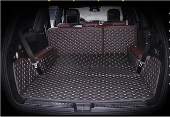 

Good mats! Special trunk mats for Mercedes Benz GL 63 AMG X166 7seats 2016-2013 waterproof boot carpets for GL63