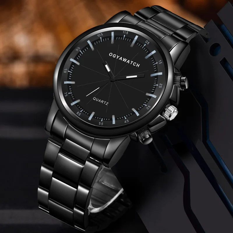 

OGY Quartz New Listing Full Stainless Band Alloy Dial Analog Fashion Dress Men Watches Men's Sport Luxury Brand Clock zegarek