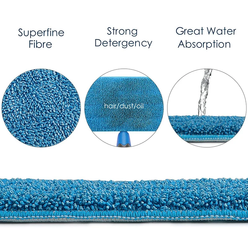 6 Pieces Microfiber Cleaning Pads Reveal Mop 16 To 18 Inch Fit for Most Spray Mops and Reveal Mops Washable(16.5 X 5.5 Inch