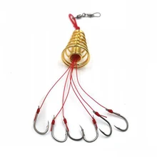 1 Набор взрывных рыболовных крючков из углеродистой стали Pesca рыболовный крючок Anzol Anzois с красной линией