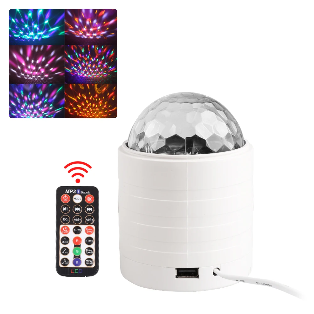 

For Party Holiday Christmas Stage LED Ball Laser Light Bluetooth Remote Control Disco Stage Effect RGB Color Projector Light