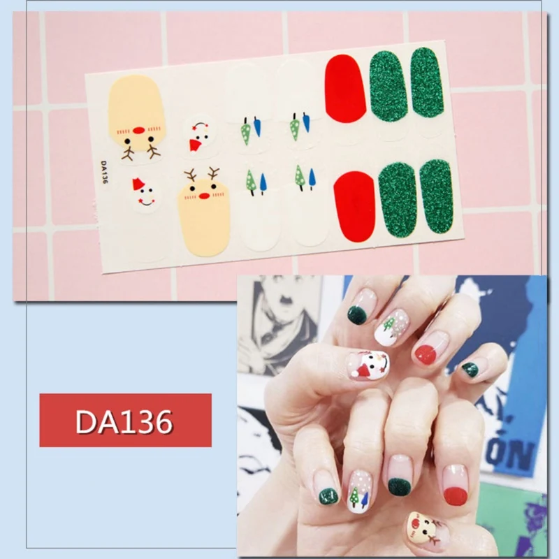 Комплект из 2 предметов для ногтей Стикеры длительный Водонепроницаемый декоративный для маникюра DIY Красота полное покрытие для ногтей, наносимое самостоятельно Стикеры ногтей, для маникюра